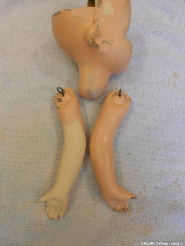 Реставрация опилочной куклы СССР. Загорская Настенька (фото 10)