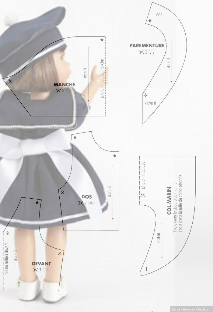 Выкройка одежды для кукол для Паола Рейна (фото 3)