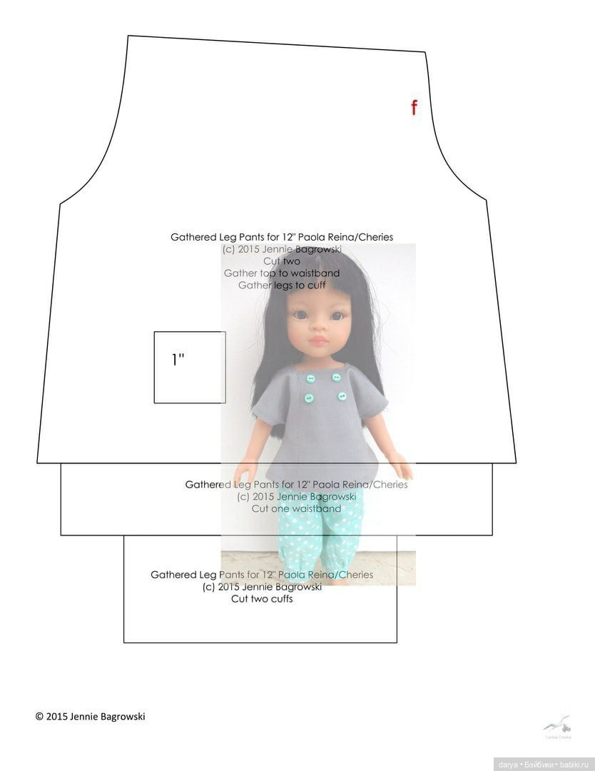 Выкройка одежды для кукол для Паола Рейна (фото 5)