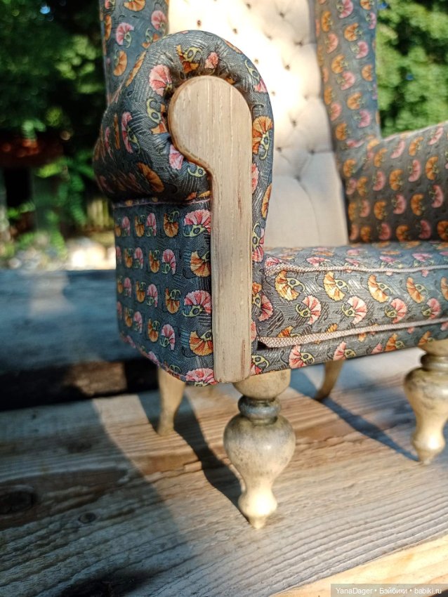 Пара кресел. Закончила — Мебель для кукол и домиков: фото (фото 7)