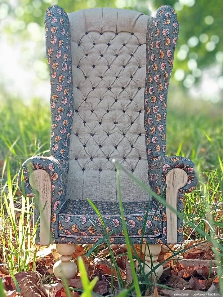 Пара кресел. Закончила — Мебель для кукол и домиков: фото