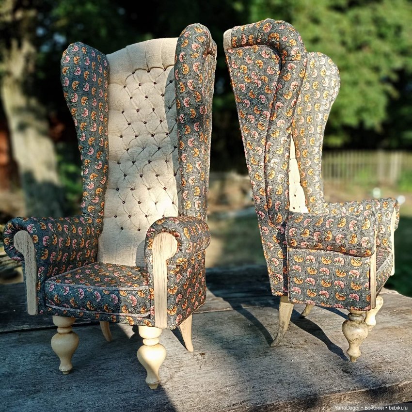 Пара кресел. Закончила — Мебель для кукол и домиков: фото