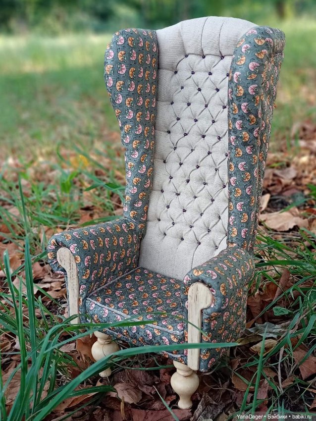 Пара кресел. Закончила — Мебель для кукол и домиков: фото (фото 5)