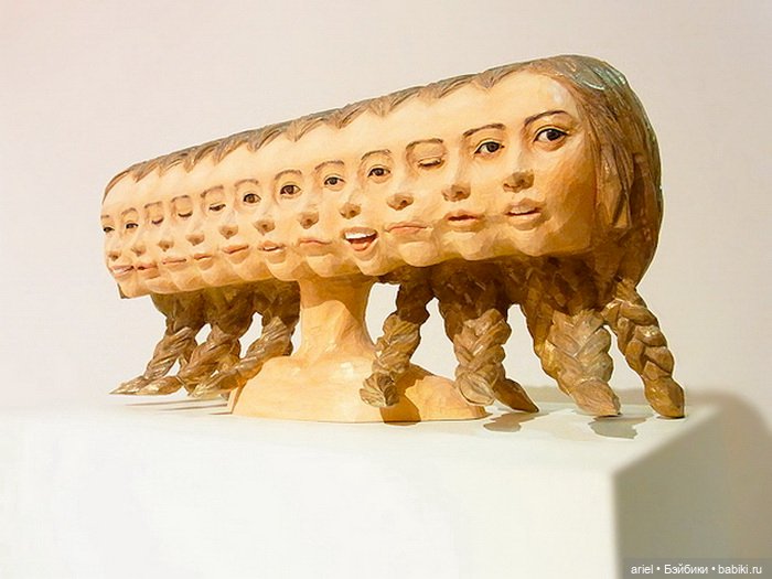 Деревянные скульптуры Yoshitoshi Kanemaki