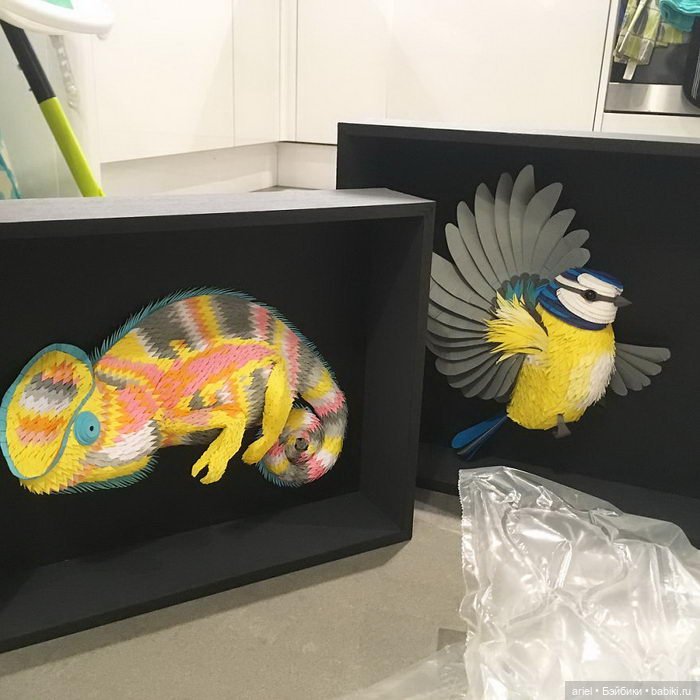 Бумажные скульптуры животных и насекомых от автора Lisa Lloyd