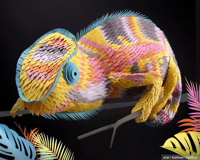 Бумажные скульптуры животных и насекомых от автора Lisa Lloyd (фото 7)