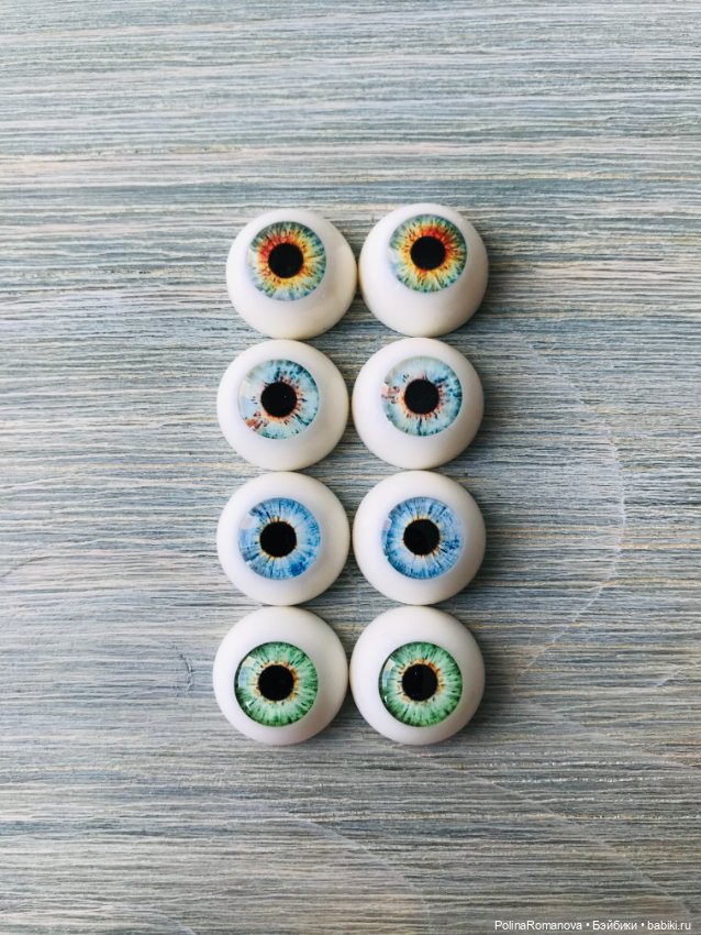 Разные цвета глаз 16 мм полусферы (фото 4)