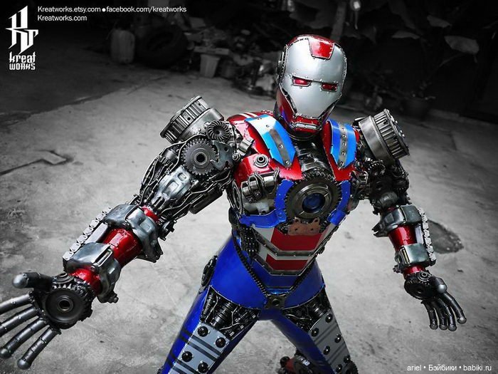 Роботы из металлического мусора: скульптуры Kreatworks