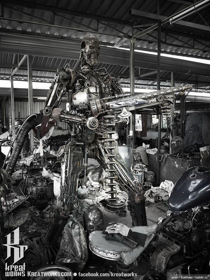 Роботы из металлического мусора: скульптуры Kreatworks