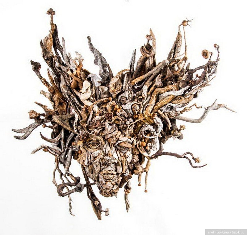 Деревянные портреты людей Bennett Ewing