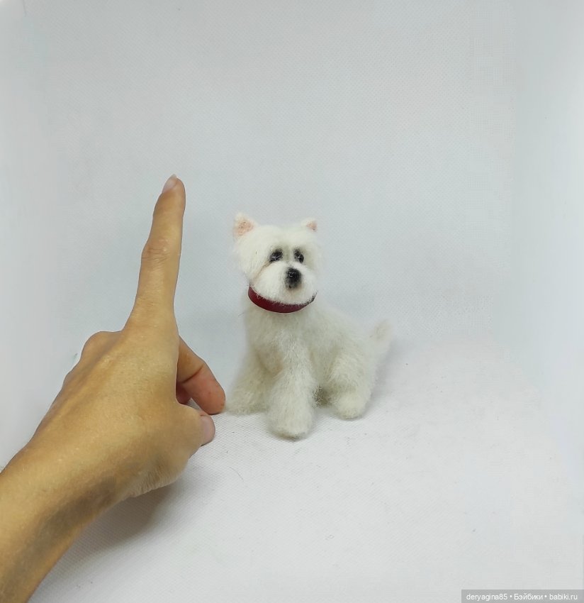 Вест-хайленд-уайт терьер — Валяные игрушки из шерсти: сухое валяние (фото 9)