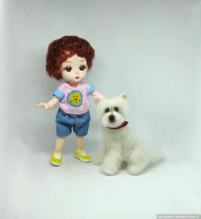 Вест-хайленд-уайт терьер — Валяные игрушки из шерсти: сухое валяние