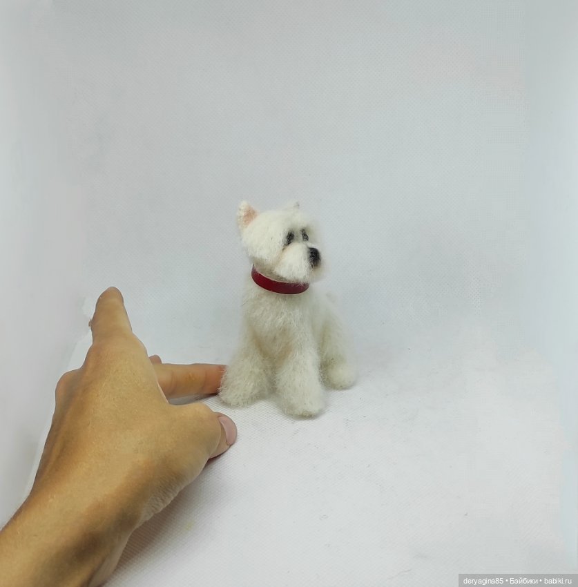 Вест-хайленд-уайт терьер — Валяные игрушки из шерсти: сухое валяние (фото 10)