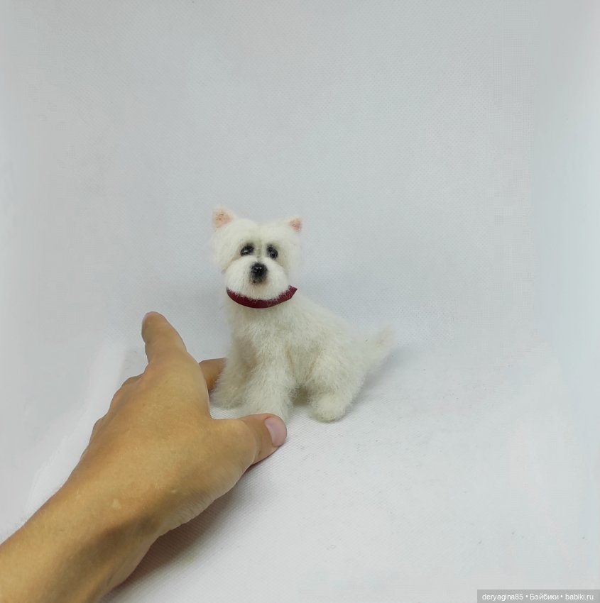 Вест-хайленд-уайт терьер — Валяные игрушки из шерсти: сухое валяние