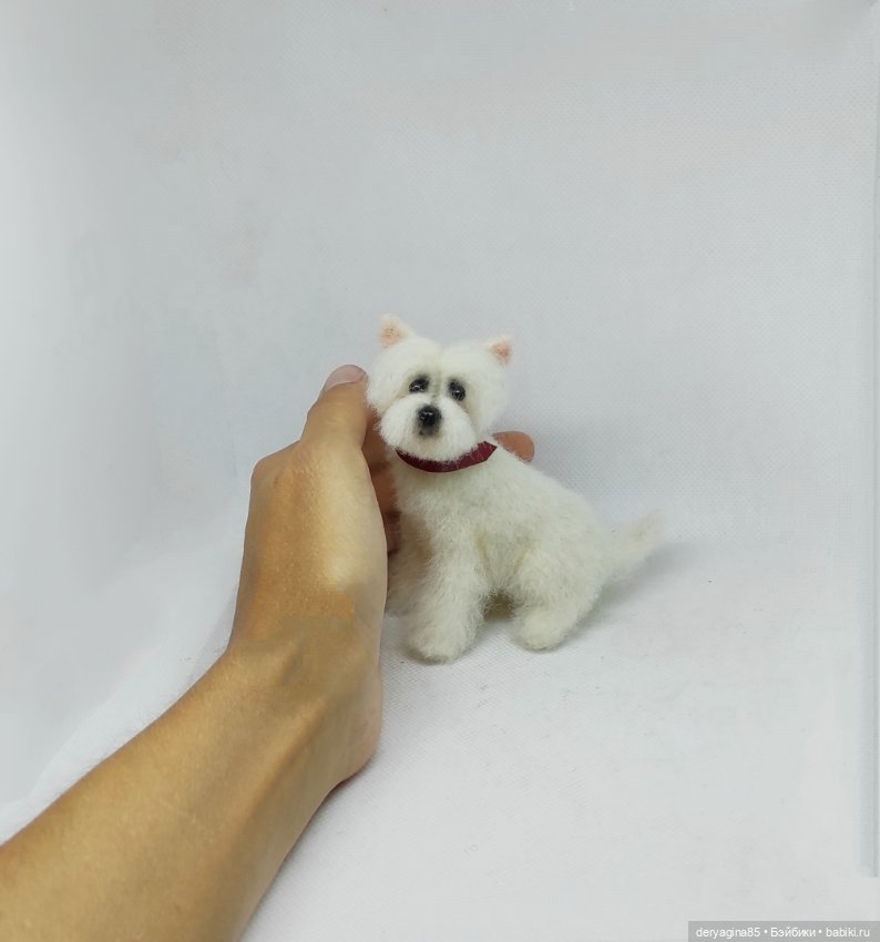 Вест-хайленд-уайт терьер — Валяные игрушки из шерсти: сухое валяние