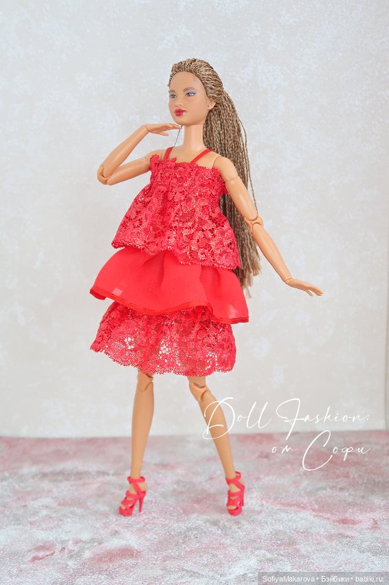 Моя первая сшитая серия одежды на барби одного фасона, в разной цветовой гамме (фото 3)