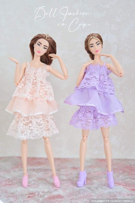 Моя первая сшитая серия одежды на барби одного фасона, в разной цветовой гамме (фото 5)