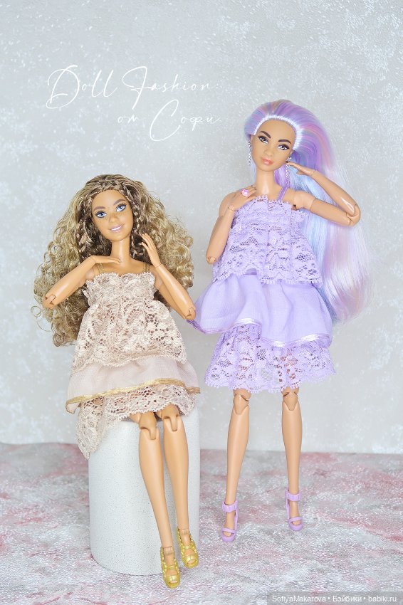 Моя первая сшитая серия одежды на барби одного фасона, в разной цветовой гамме (фото 10)