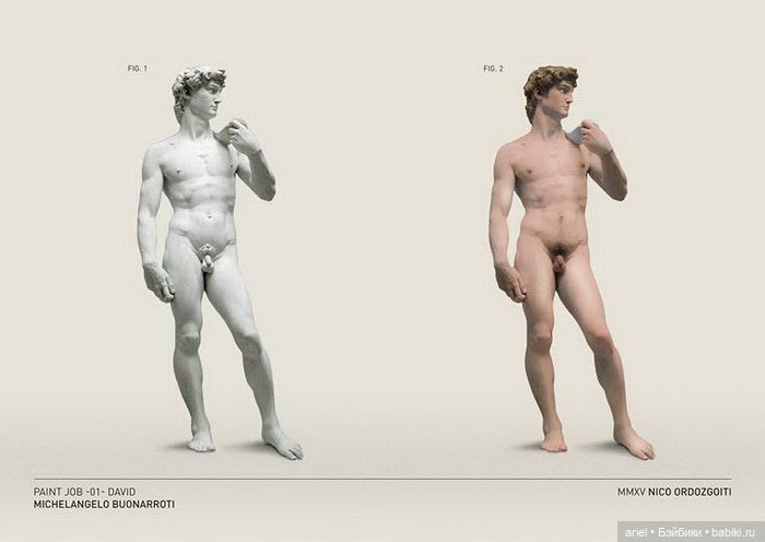 Раскрашенные скульптуры Nico Ordozgoiti