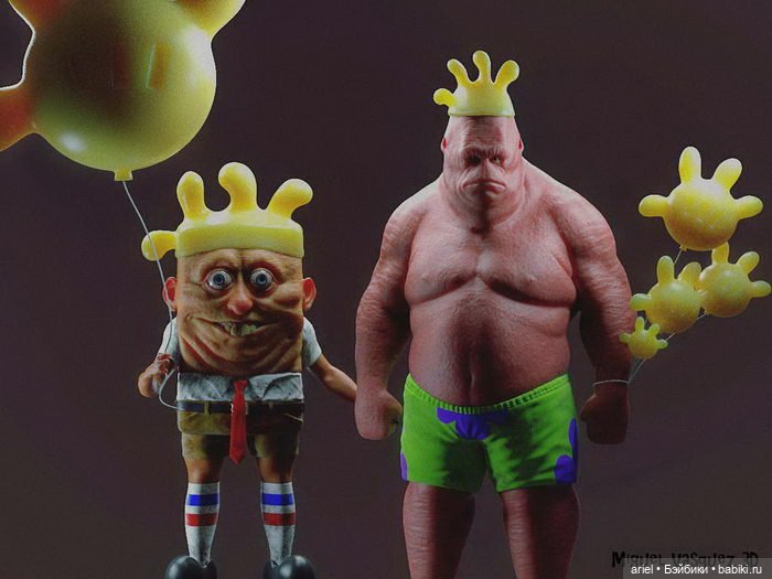 Реалистичные Спанч Боб и Патрик от автора Miguel Vasquez (фото 6)