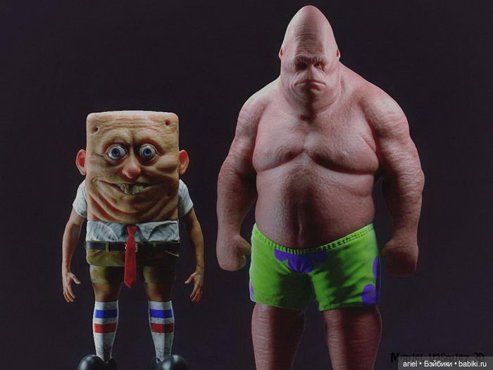 Реалистичные Спанч Боб и Патрик от автора Miguel Vasquez (фото 8)