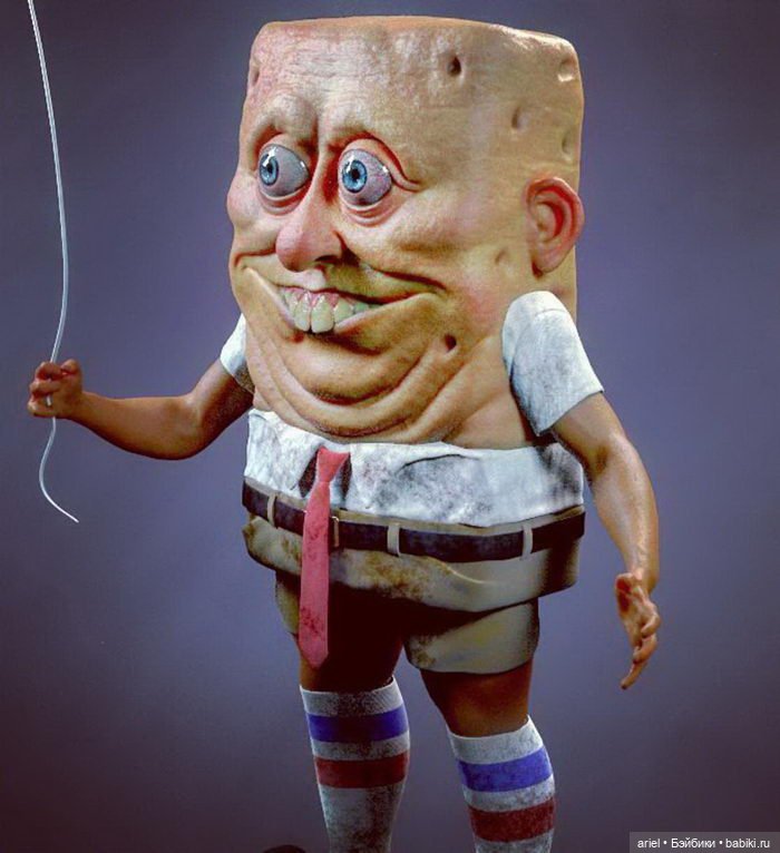 Реалистичные Спанч Боб и Патрик от автора Miguel Vasquez (фото 2)