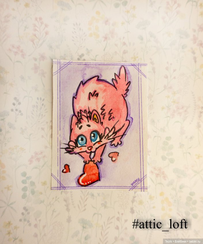 Маленькие открытки со стикерами