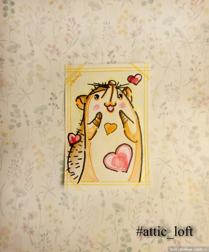 Маленькие открытки со стикерами