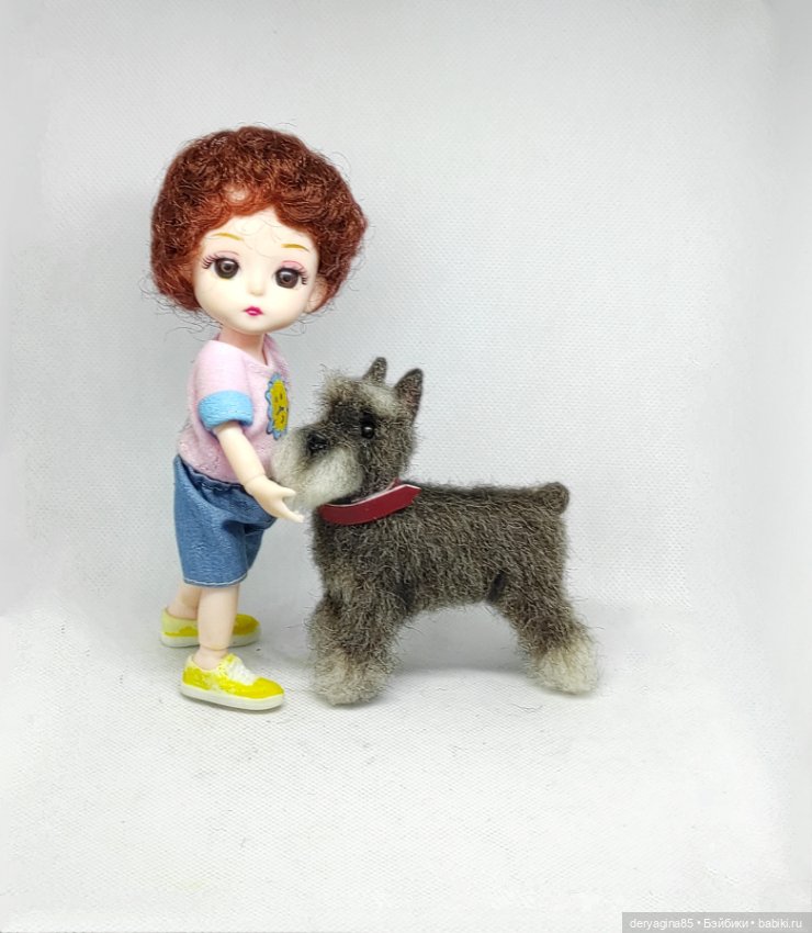 Цвергшнауцер — Валяные игрушки из шерсти: сухое валяние (фото 7)