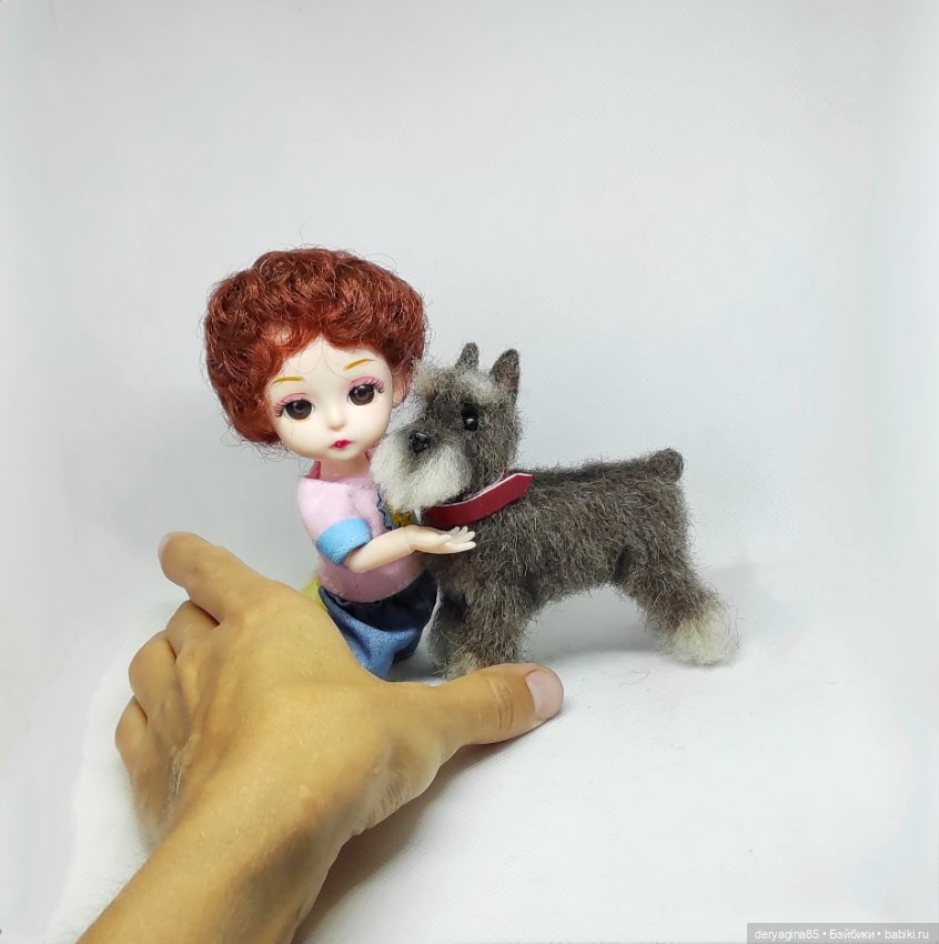 Цвергшнауцер — Валяные игрушки из шерсти: сухое валяние (фото 10)