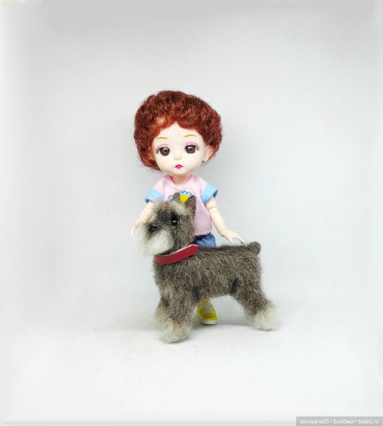 Цвергшнауцер — Валяные игрушки из шерсти: сухое валяние