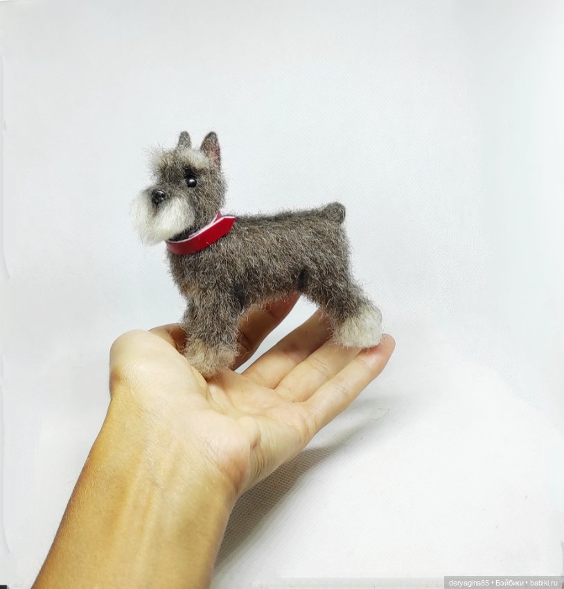 Цвергшнауцер — Валяные игрушки из шерсти: сухое валяние (фото 6)