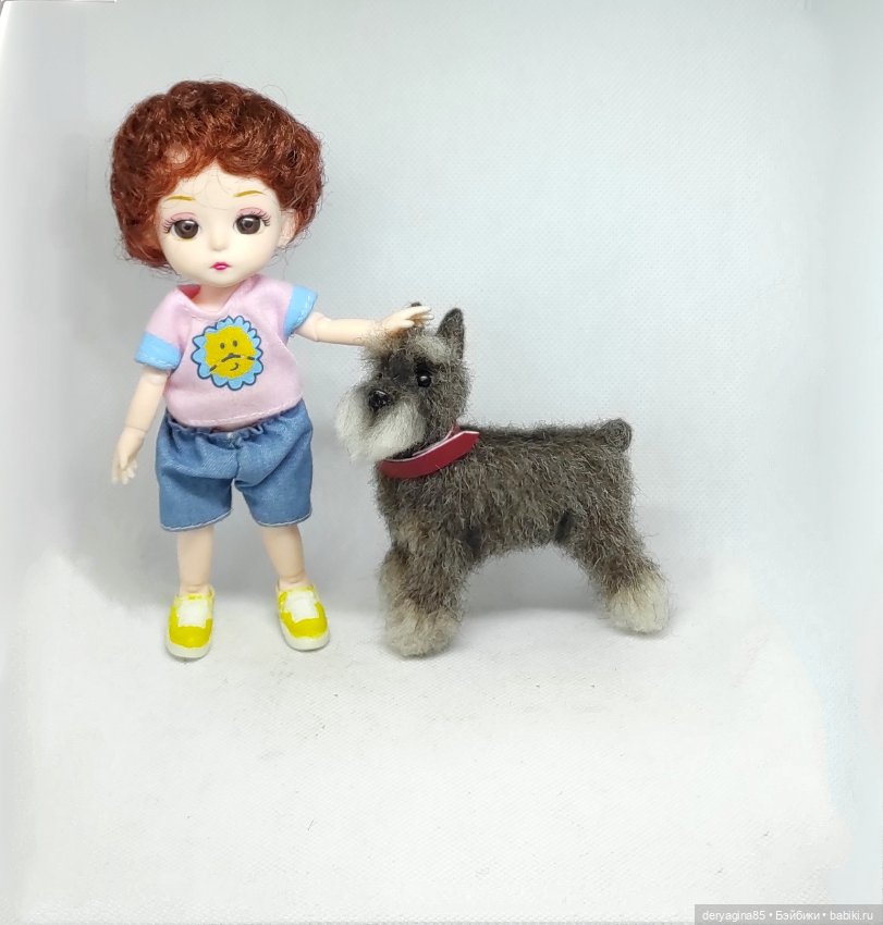 Цвергшнауцер — Валяные игрушки из шерсти: сухое валяние (фото 2)