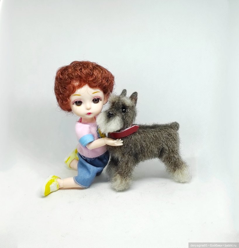 Цвергшнауцер — Валяные игрушки из шерсти: сухое валяние (фото 9)