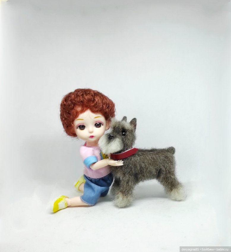 Цвергшнауцер — Валяные игрушки из шерсти: сухое валяние