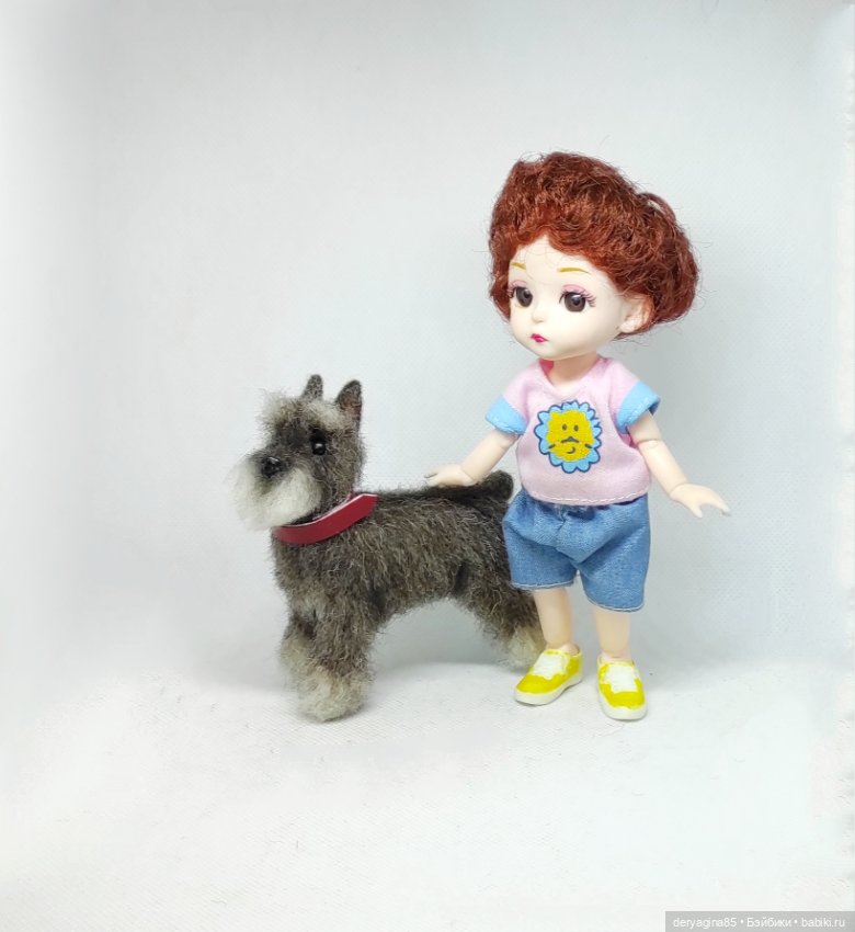 Цвергшнауцер — Валяные игрушки из шерсти: сухое валяние (фото 8)