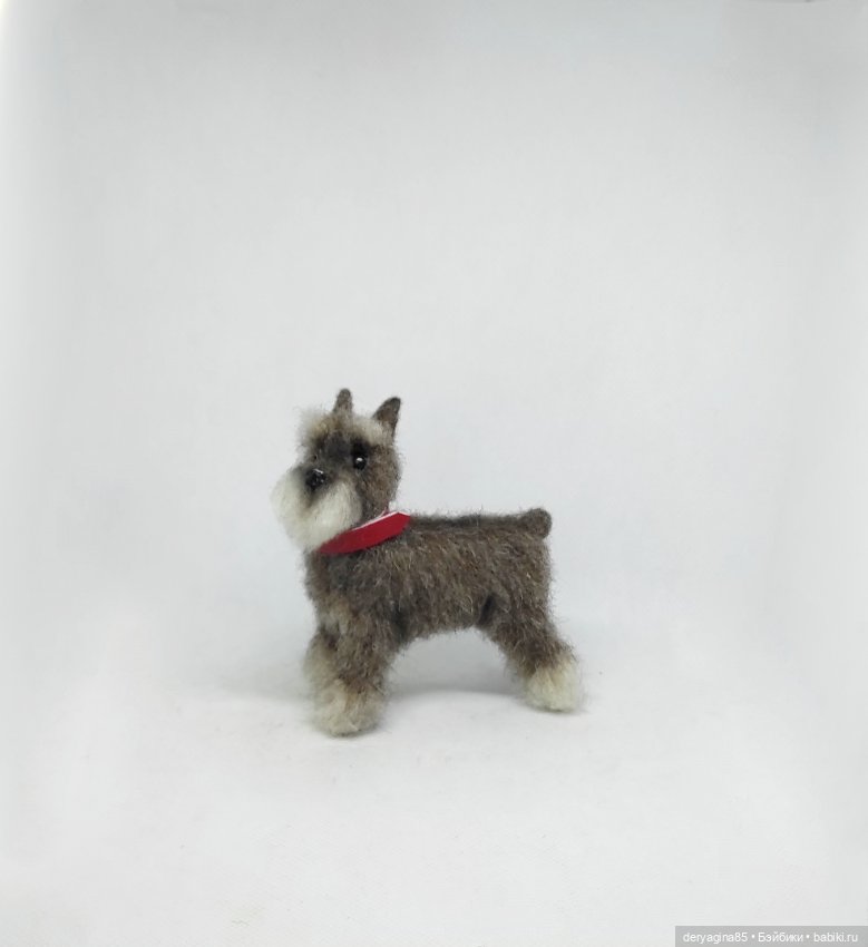 Цвергшнауцер — Валяные игрушки из шерсти: сухое валяние (фото 3)