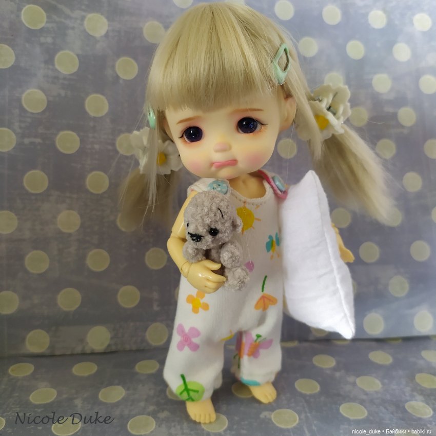Пижама из трикотажа для BJD-кукол Pukifee, latiylow, Sto Doll (фото 4)