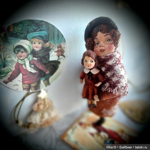 Новые ватные игрушки — Ватные игрушки на елку: ретро (фото 6)