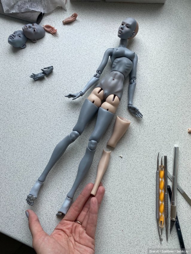 Новое тело и лица для кукол 39 см (фото 8)