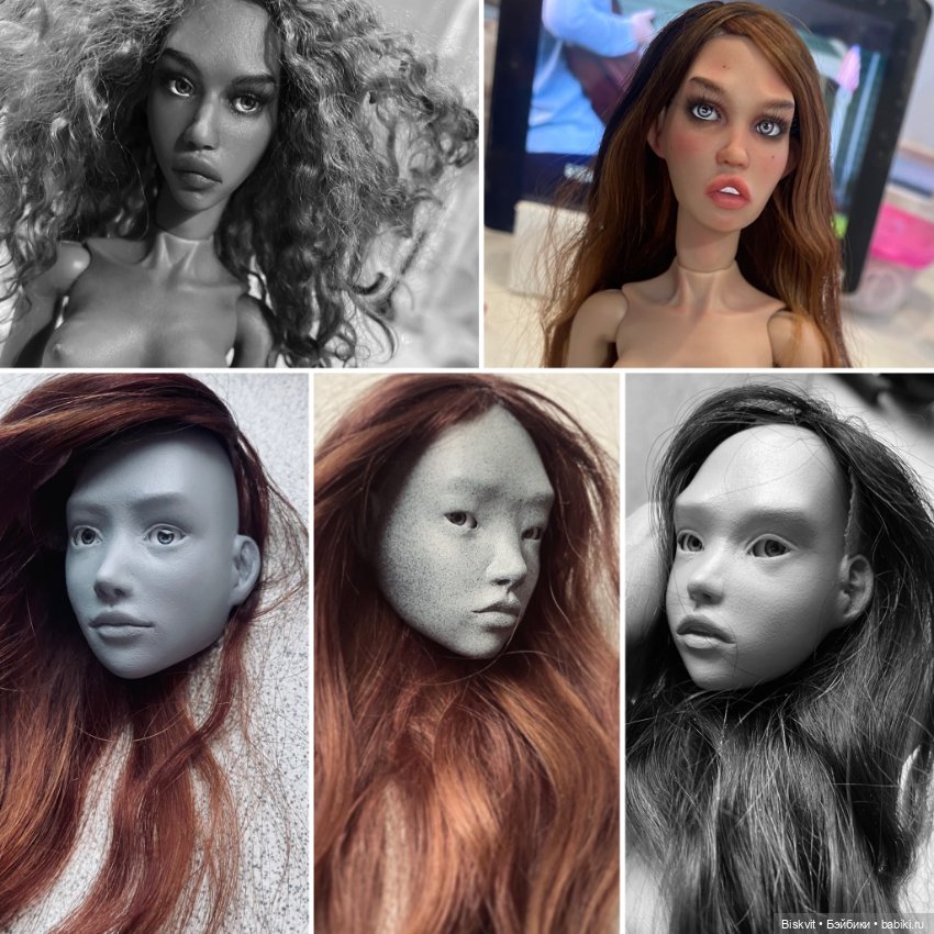 Новое тело и лица для кукол 39 см
