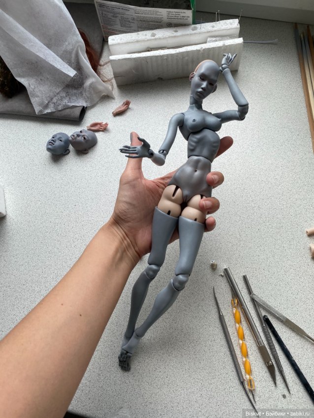 Новое тело и лица для кукол 39 см (фото 9)