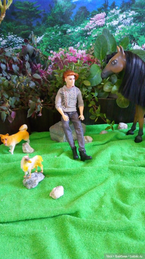 Кен БМР 1959 и лошадь Лив, пара собак)