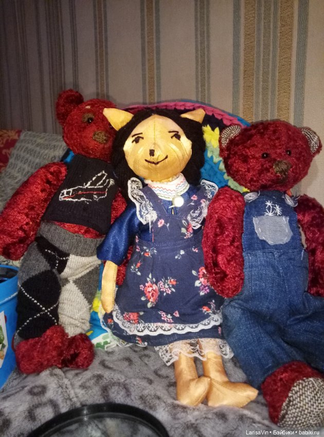 Сшила мишку из советского плюша (фото 8)