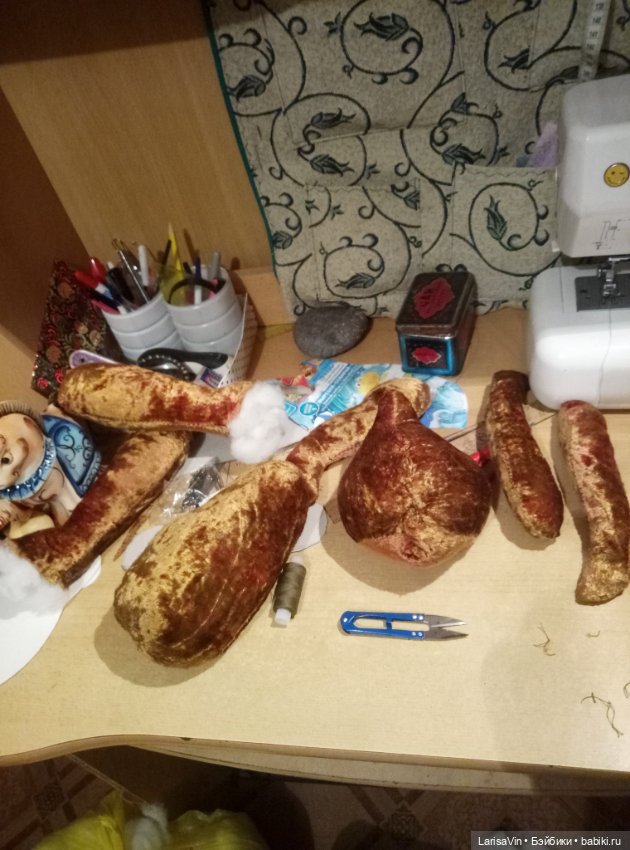 Сшила мишку из советского плюша