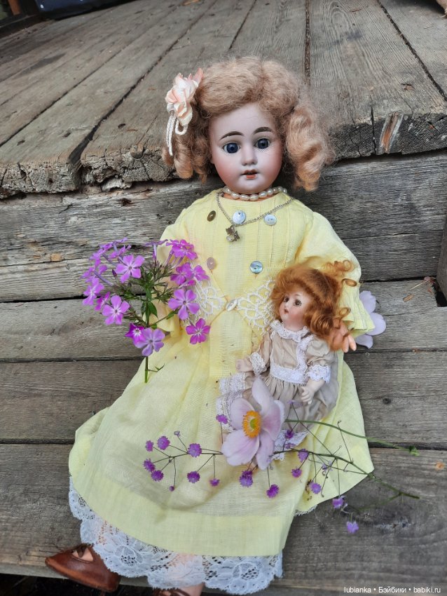 Мама с дочей — Антикварные куклы Armand Marseille (AM): молд 390 (фото 6)