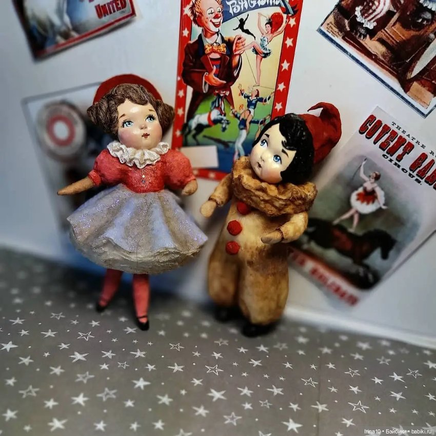 Мои новые ватные ёлочные игрушки