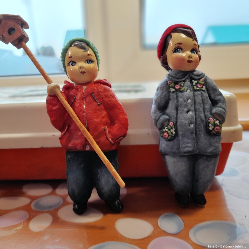 Мои новые ватные ёлочные игрушки