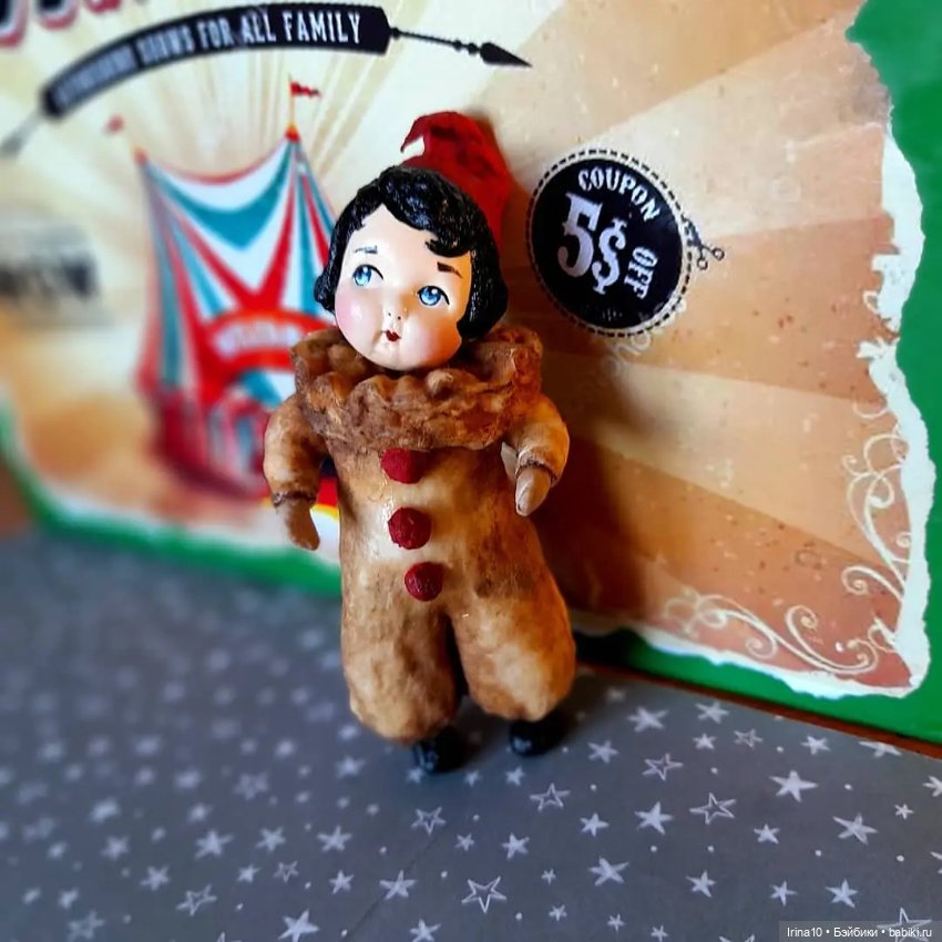 Мои новые ватные ёлочные игрушки