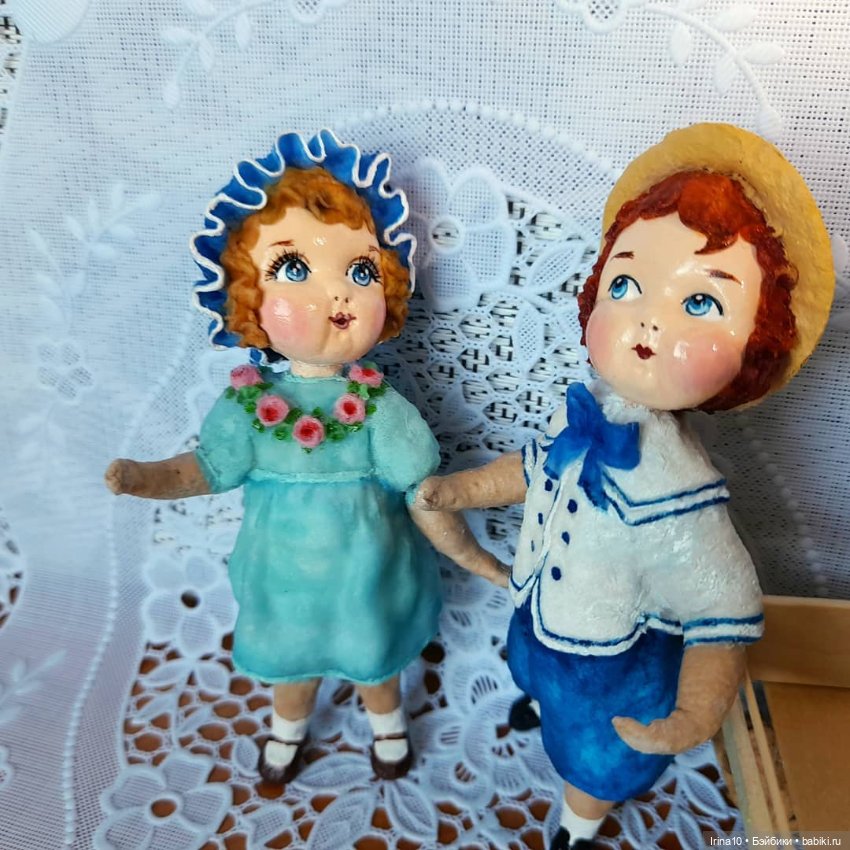 Мои новые ватные ёлочные игрушки